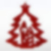 Набор новогодних подвесных украшений House & Holder "Елка", 4 шт