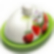 Маслёнка с крышкой Клубника