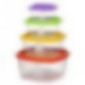 Набор квадр. контейнеров 4 шт.0,23/0,5/0,9/1,55 л BioFresh МИКС (цвет в ассортименте)