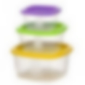 Набор квадратных контейнеров 3 шт.0,23/0,5/0,9 л BioFresh МИКС (цвет в ассортименте)