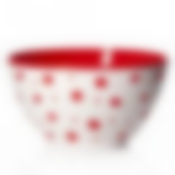 Салатник "Горошек", объем 1,45 л (красно-белый)