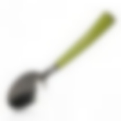 Ложка чайная с зеленой ручкой, длина 15 см