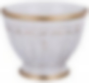 Кашпо малое Элеганс белое с золотом диаметр=24 см.высота=19 см.