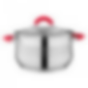 Кастрюля agness со стекл. крышкой силикон.ручки, 6,1л 24*13,5 см