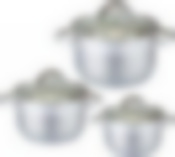 Набор кастрюль agness, 6пр.1,9/2,9/3,9 л, нерж.сталь со стекл. крышками, 5-ти слойное дно