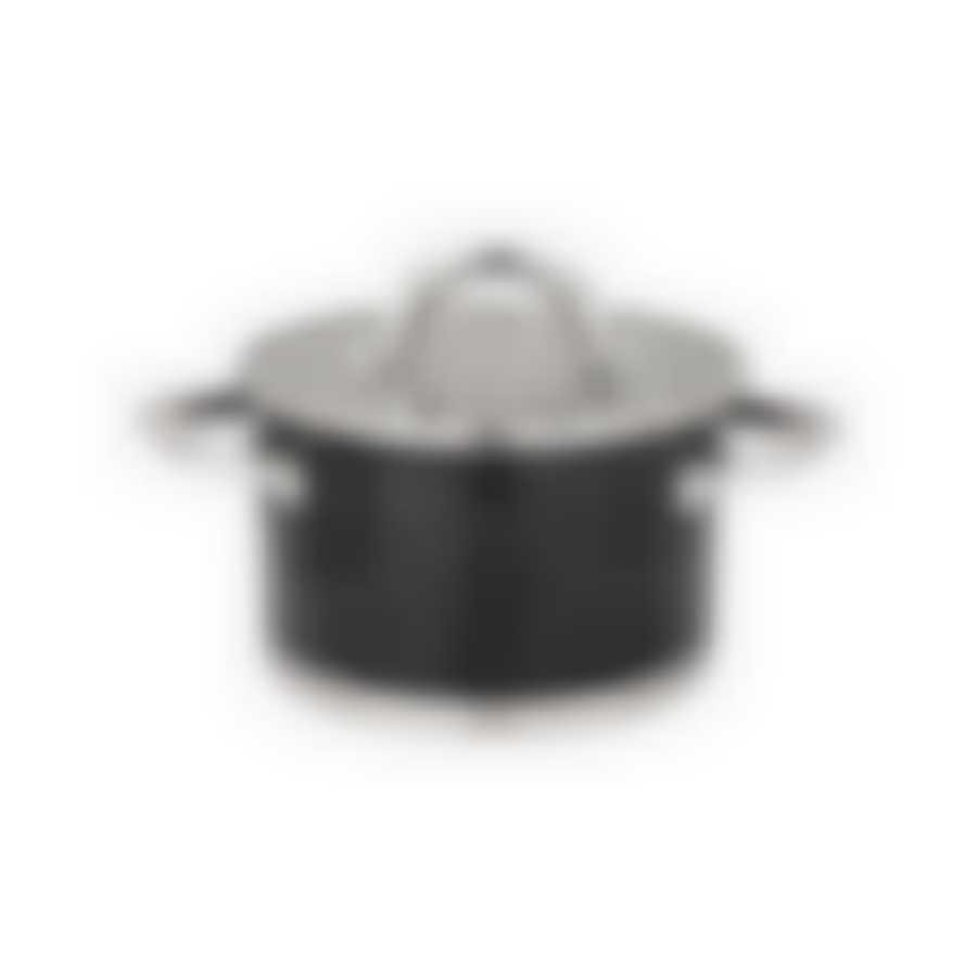 Кастрюля agness со стеклянной крышкой, нерж.сталь, 1,8л 16х9,5см