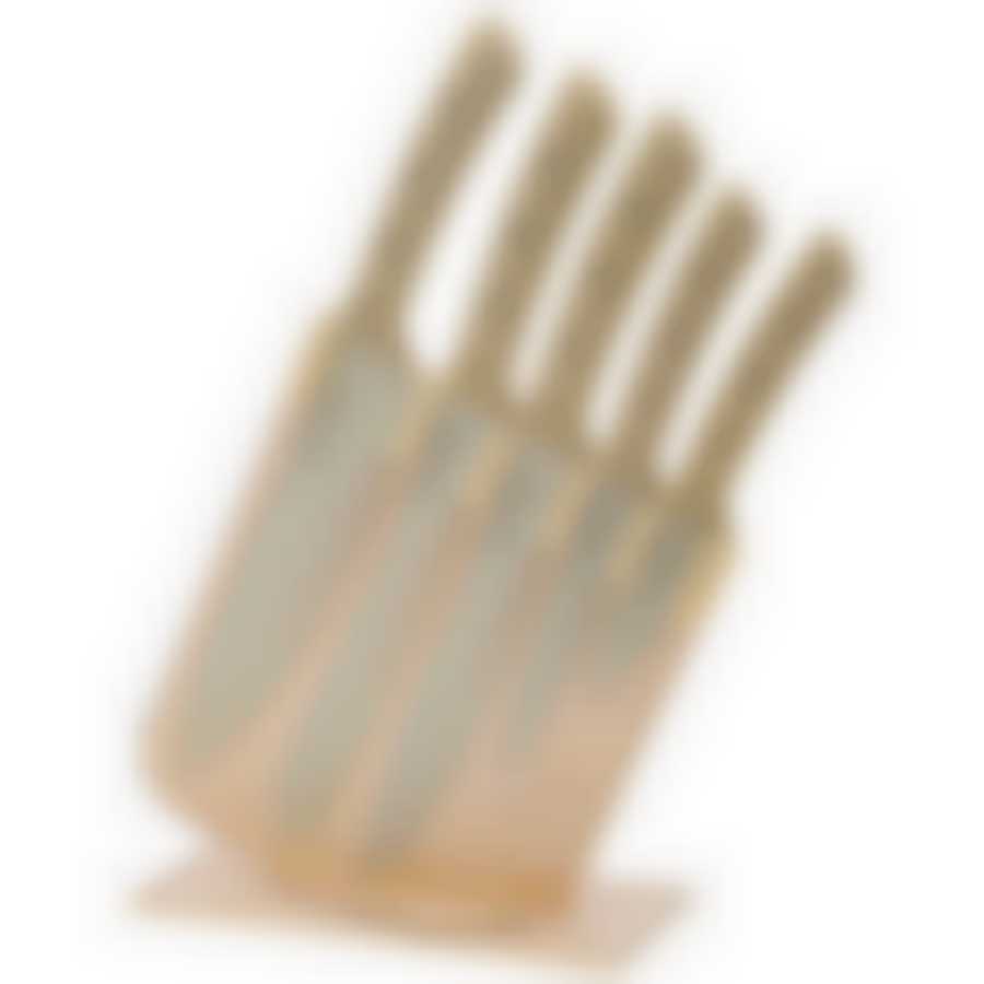 Набор ножей agness на пластиковой подставке, 6 предметов