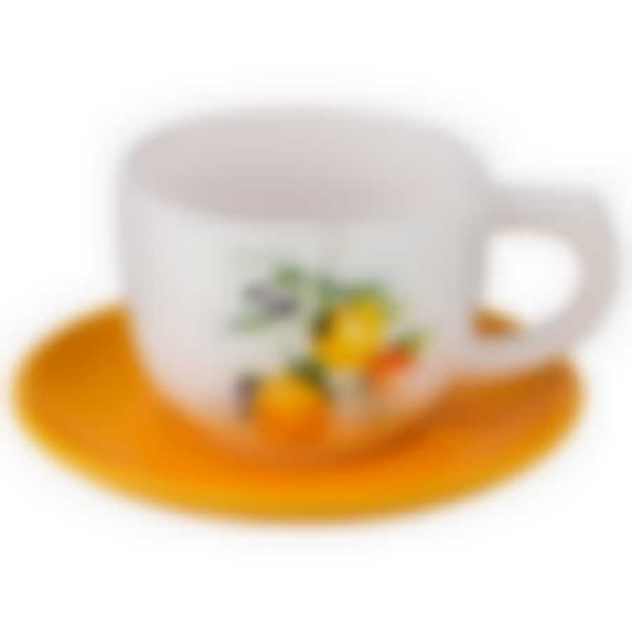 Чашка с блюдцем Итальянские лимоны 210 мл.