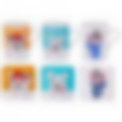 Кружка+мдф подставка Новый год 300 мл. 3 вида в ассортименте