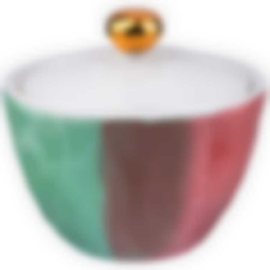 Сахарница 185 мл коллекция Парадиз микс цвета с золотом без упаковки