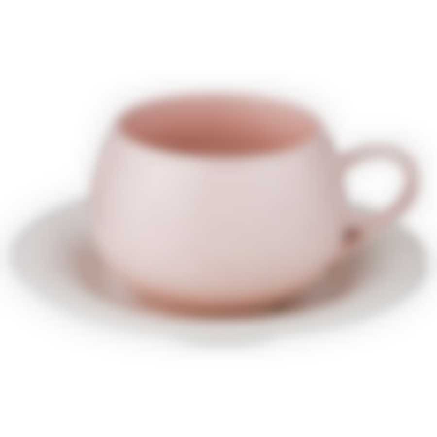 Чайный набор на 1 персону, 2 пр., 200 мл. Розовый