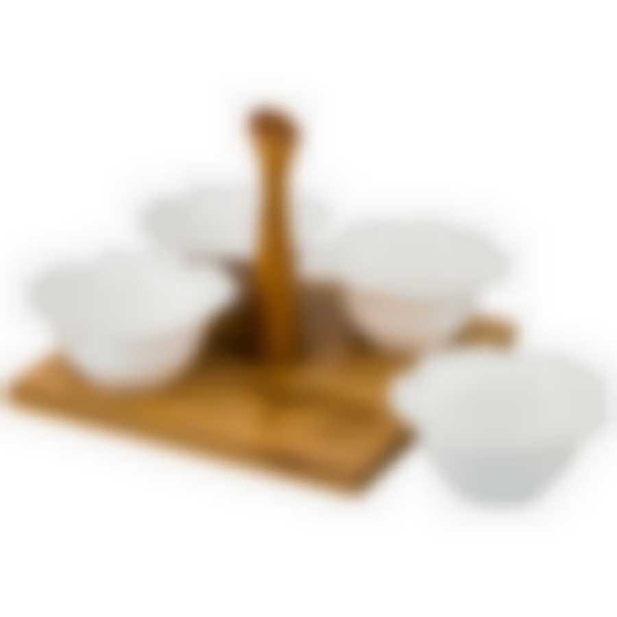 Менажница 21*21*5 см на подставке