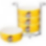 НАБОР САЛАТНИКОВ 4ШТ. НА МЕТАЛЛ.ПОДСТАВКЕ "КОРОВКИ" 11*5,5СМ (КОР=12НАБ.)