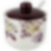 САХАРНИЦА С ЛОЖКОЙ "ПУРПУР" 10*10 СМ. ВЫСОТА=9,5 СМ. / 300 МЛ.