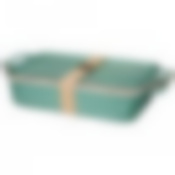 БЛЮДО ДЛЯ ЗАПЕКАНИЯ С КРЫШКОЙ BRONCO "NATURE" 35*17*7,5 СМ 1500 МЛ МЯТНОЕ