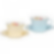 КОФЕЙНЫЙ НАБОР LEFARD "ВРЕМЕНА ГОДА" 180 МЛ 4 ПР. НА 2 ПЕР. ГОЛУБОЙ-ЖЕЛТЫЙ 