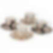 КОФЕЙНЫЙ НАБОР "GOLDEN ROSE" НА 4ПЕР. 8ПР. 70МЛ, БЕЛЫЙ И ЧЕРНЫЙ