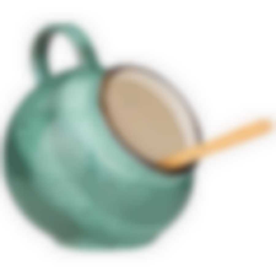 СОЛОНКА С ЛОЖКОЙ BRONCO "NATURE" 9*10 СМ МЯТНАЯ