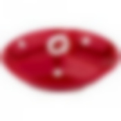 Менажница 3-х секционная Горошек 22*22*7,5 см.