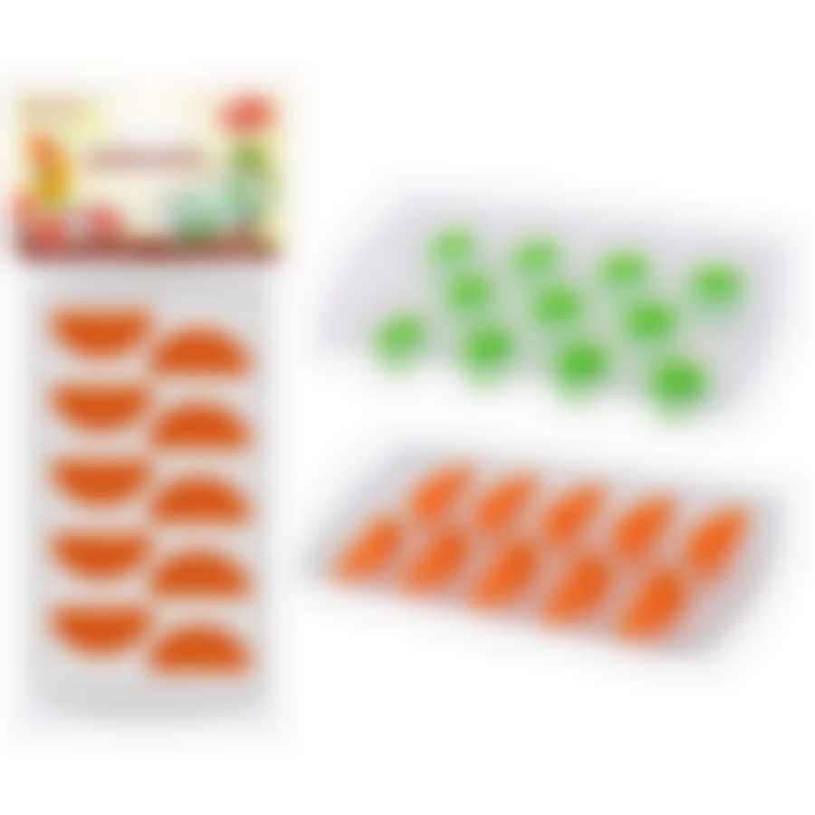 Форма для льда "Яблоко-Апельсин" силикон 2цв.