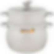 Кастрюля-пароварка agness со стекл.крышкой и антипригар. Мрамор. покрытием, 3пр. диа.26см, 10л