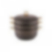 Кастрюля-мантоварка agness Черное золото 24x7,2/24х12/24х12 см, трехслойное покр granit, pfoa free