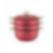 Кастрюля-мантоварка agness Red qeen 24x7,2/24х12/24х12 см, трехслойное покр granit, pfoa free