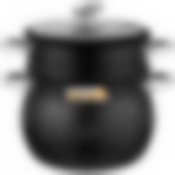 Кастрюля-пароварка agness cо стекл.крышкой и антипригар. Мрамор. покрытием, 3пр. диа.26см, 10л