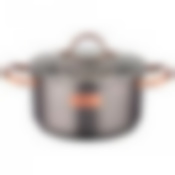 Кастрюля agness со стеклянной крышкой, нерж.сталь, 5,7л 24х13см серия craft collection