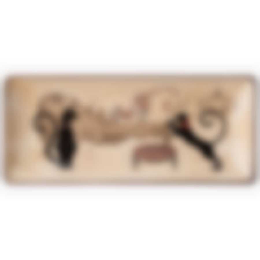 Блюдо Парижские коты 28*12 см. высота=3 см. 