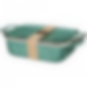 Блюдо для запекания с крышкой bronco Nature 24*14*6 см 600 мл мятное 