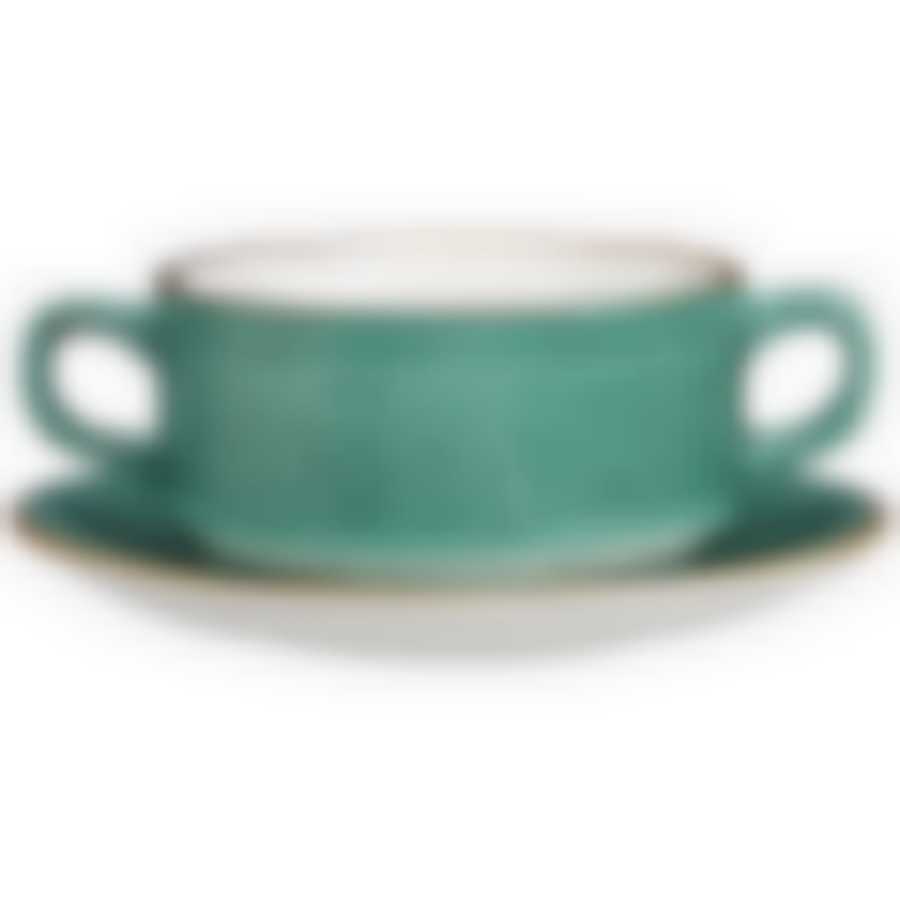 Бульонница с блюдцем bronco Nature 250 мл мятная 