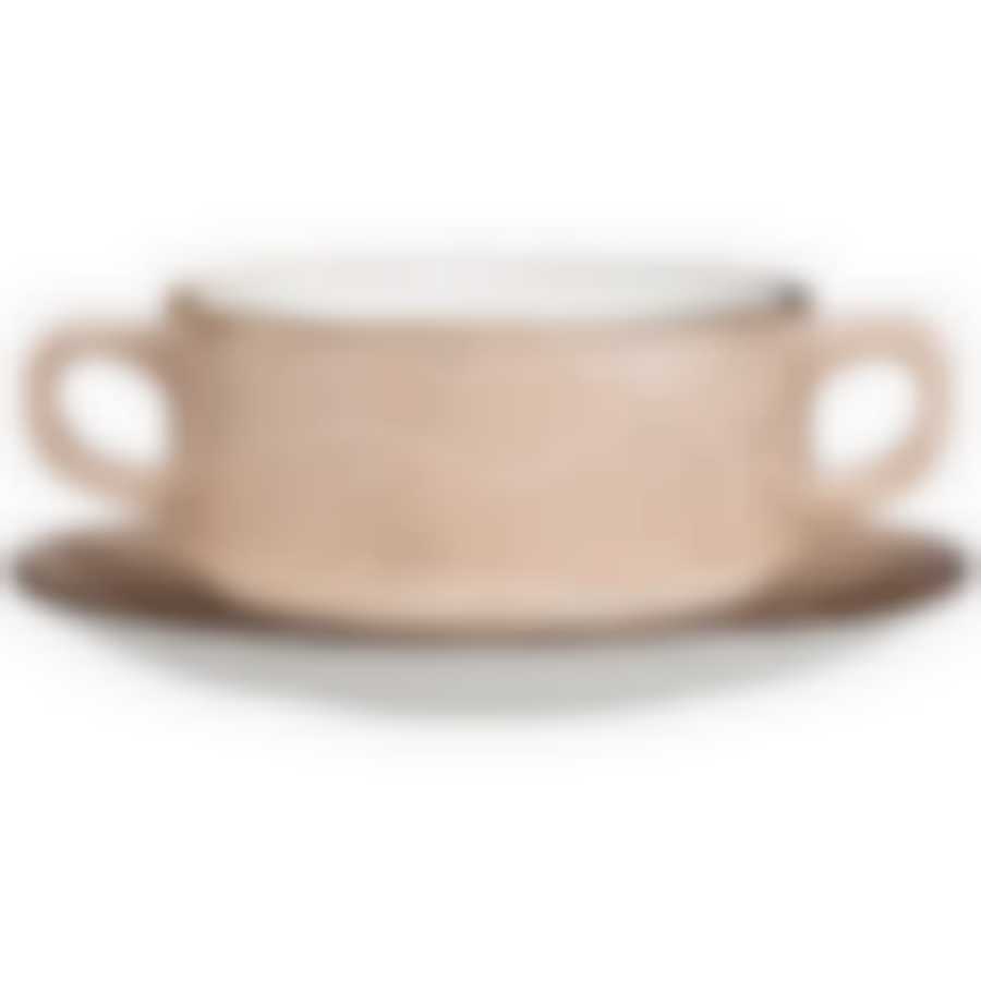 Бульонница с блюдцем bronco Nature 250 мл бежевая 