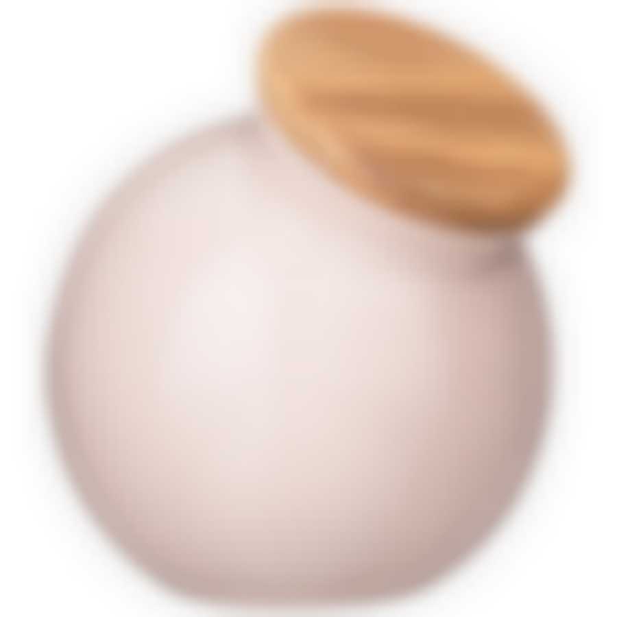 Банка с деревянной крышкой bronco Fusion 16,5*14,5*15 см пудровая 1250 мл