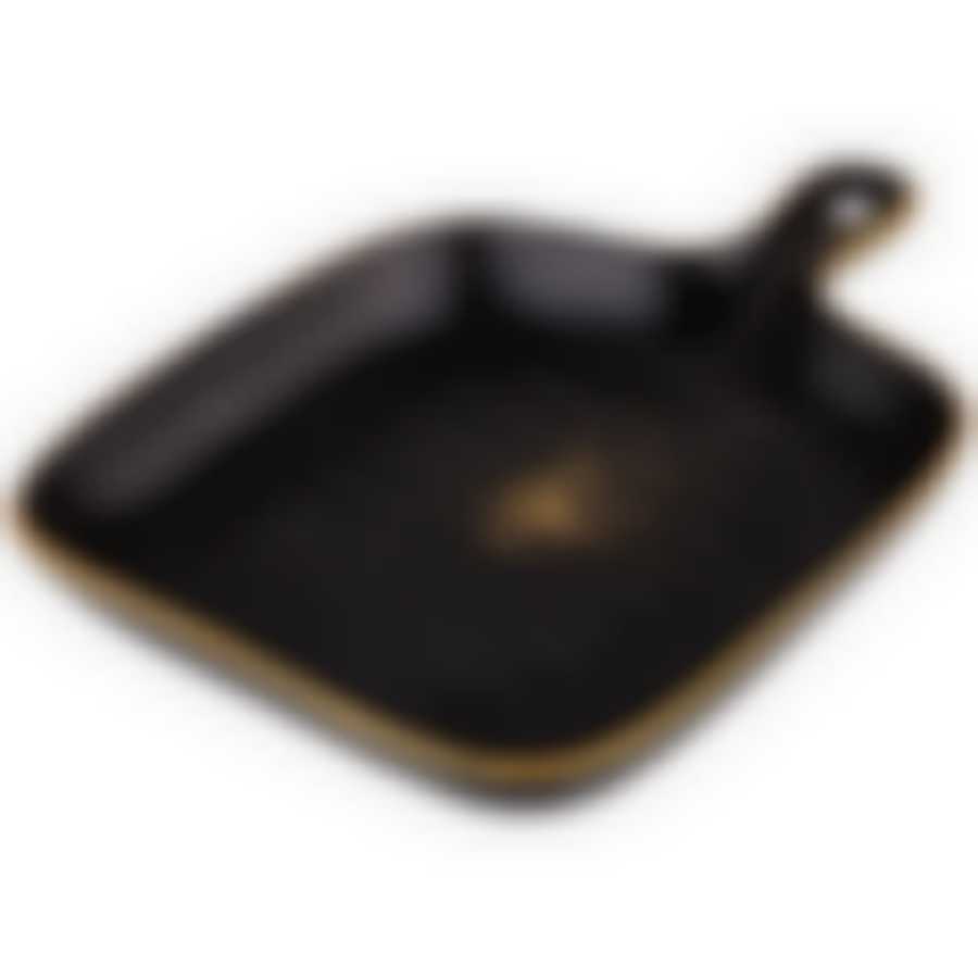 Блюдо с ручкой bronco Midnight gold 24см 