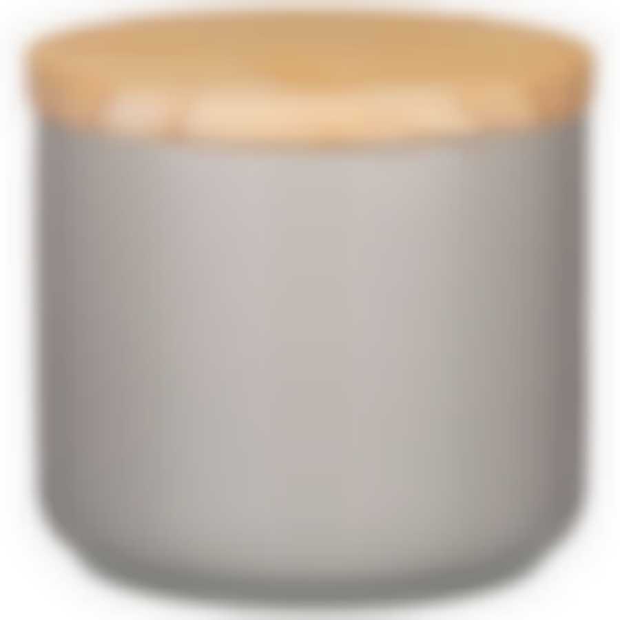 Банка для сыпучих с бамбуковой крышкой Velour 400мл, серая 