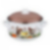 Кастрюля agness эмалированная, серия куриный переполох 4,8л диаметр=22 см высота=14 см 