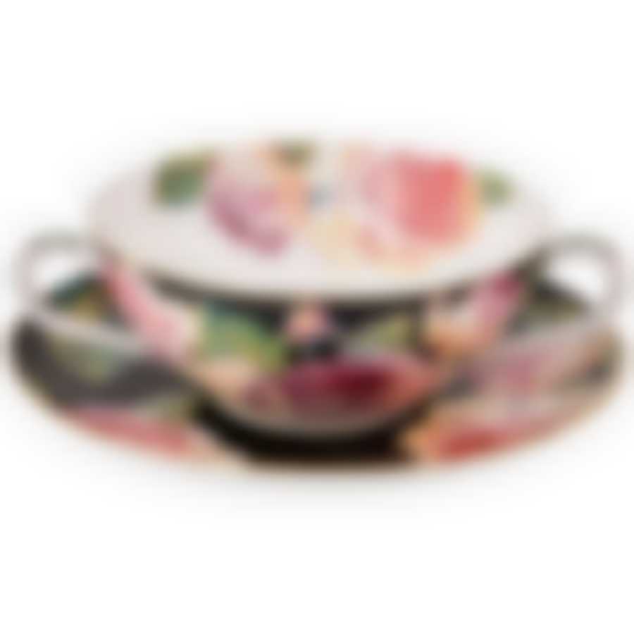 Бульонница с блюдцем lefard Винтаж 450 мл черная 