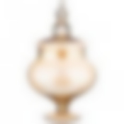 Ваза на ножке с крышкой Maria amber высота 30см