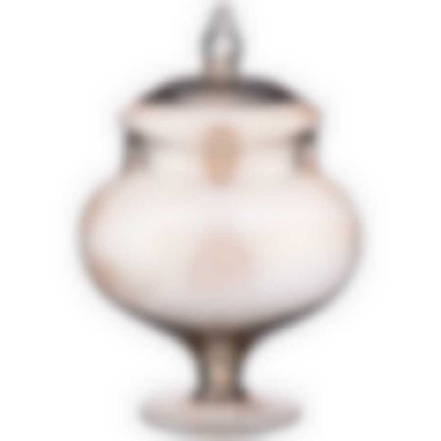 Ваза на ножке с крышкой Maria fume высота 30см