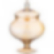 Ваза на ножке с крышкой Serena amber высота 27см