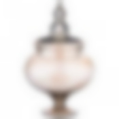 Ваза на ножке с крышкой Serena fume высота 27см