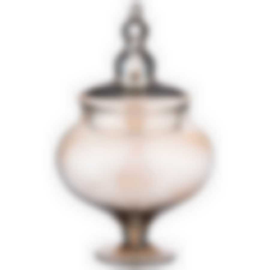 Ваза на ножке с крышкой Serena fume высота 27см