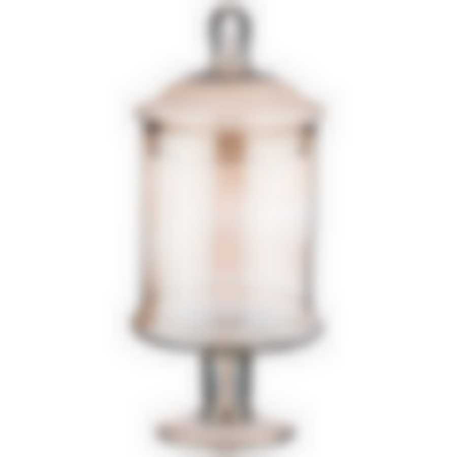 Ваза на ножке с крышкой Victoria fume высота 28см