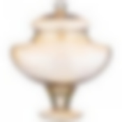 Ваза на ножке с крышкой Leila amber высота 23см