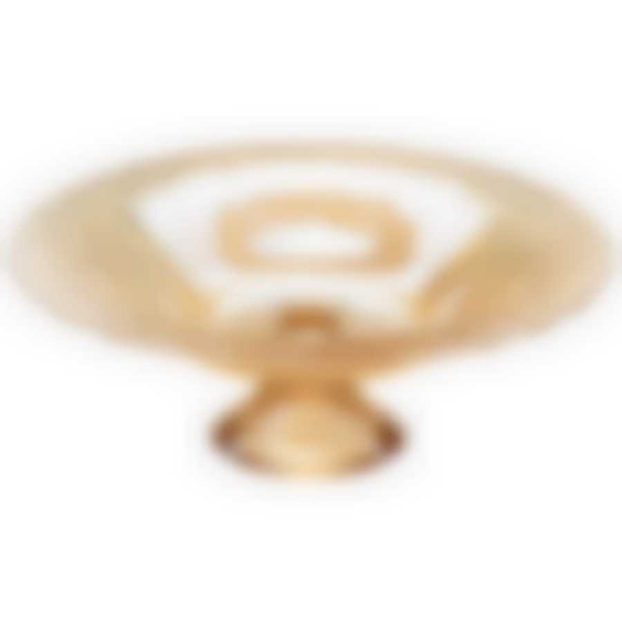 Блюдо на ножке Luster amber 30см