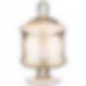 Ваза на ножке с крышкой Victoria amber высота 24см