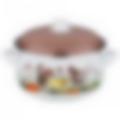 Кастрюля agness эмалированная, серия куриный переполох 6,0л диаметр=24 см высота=14 см 