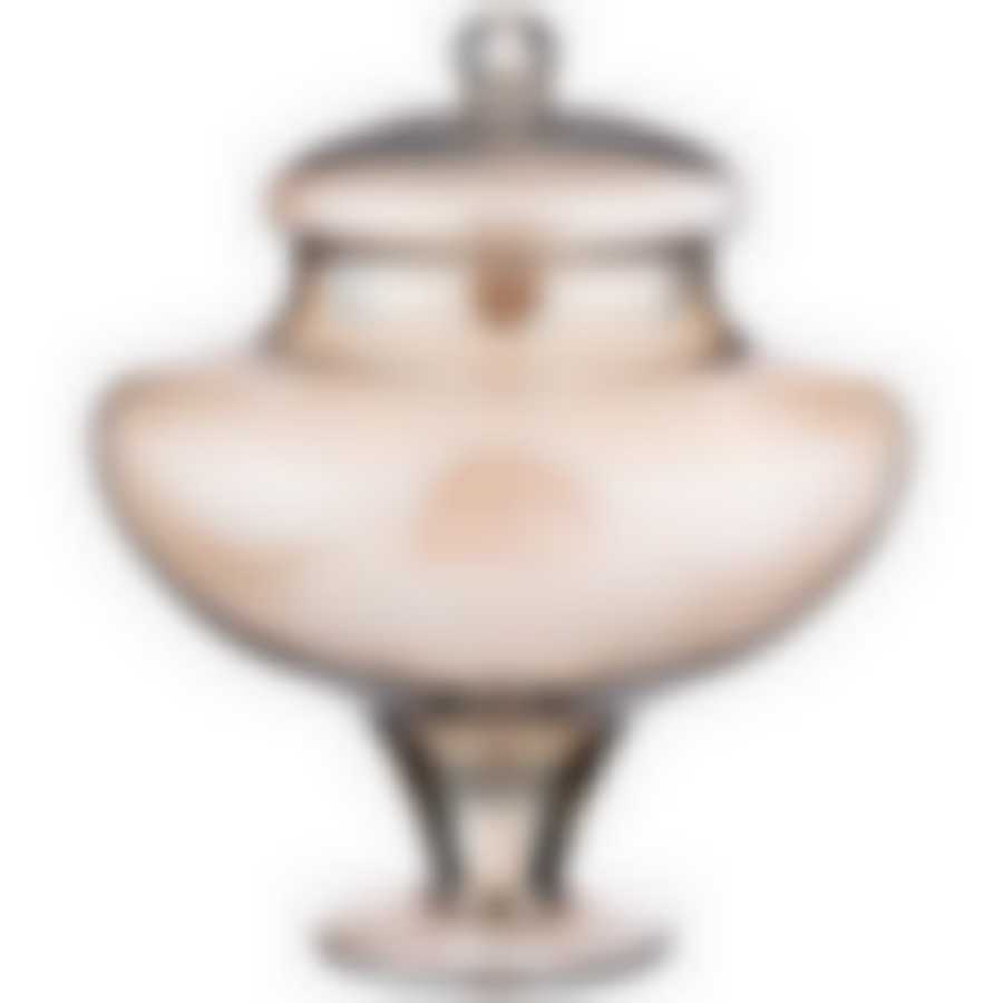 Ваза на ножке с крышкой Leila fume высота 23см