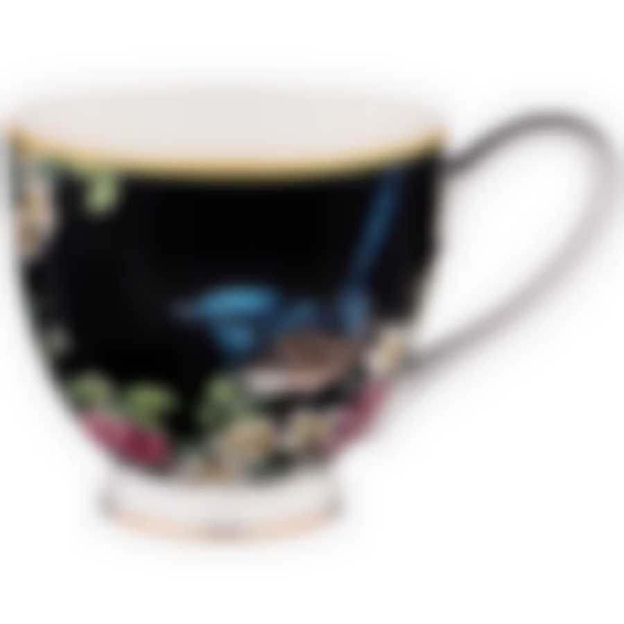 Кружка Цветущий сад 500мл черная 